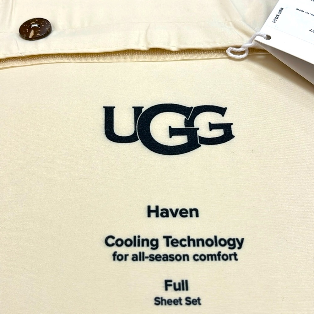 UGG Haven Cooling Full Sheet Set - Light Sand color